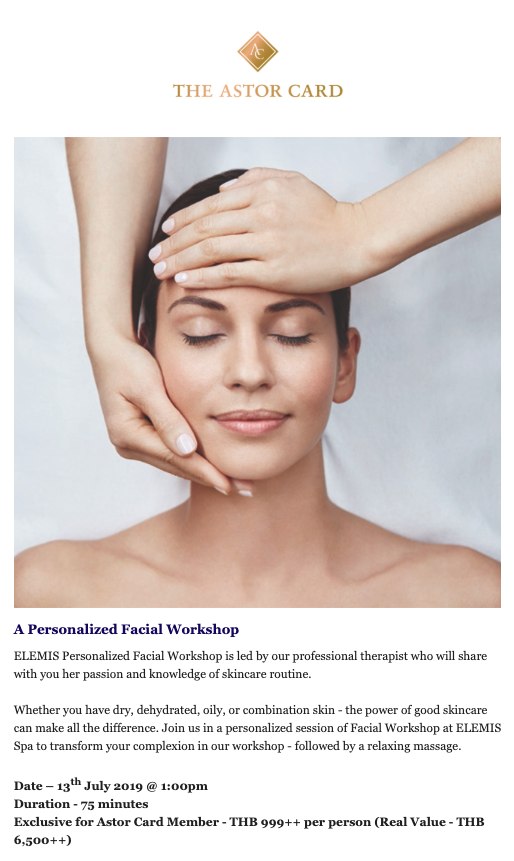 Elemis Spa campaign email