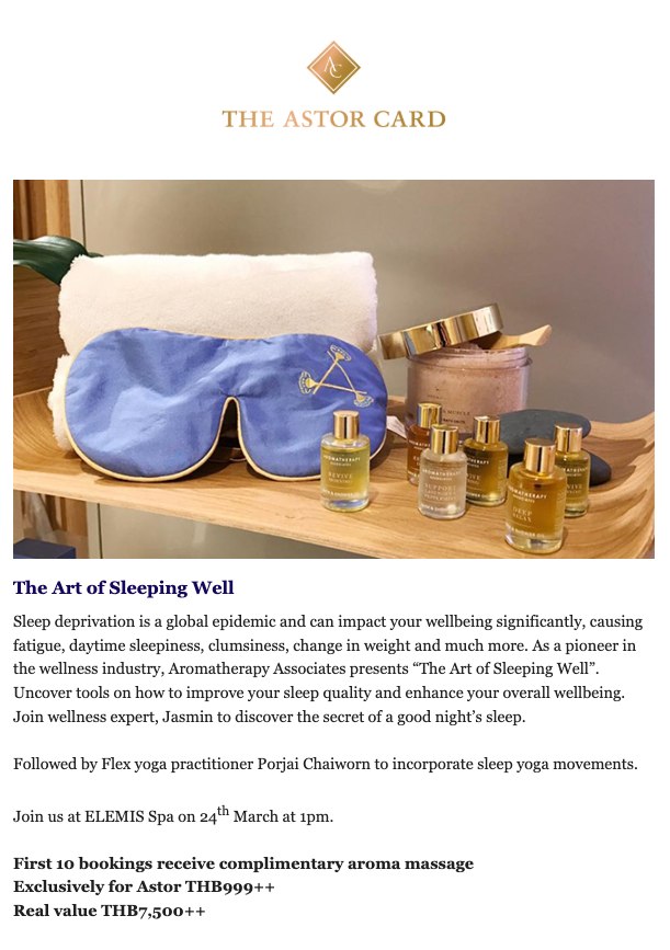 Elemis Spa campaign email