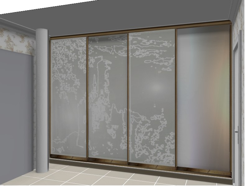 3D render of custom hallway storage