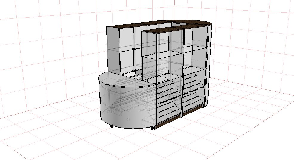 3D render of a retail kiosk