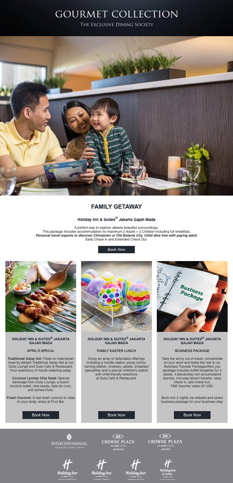 Gourmet Collection campaign email, Indonesia