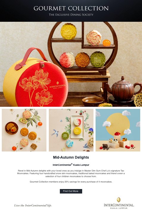 Gourmet Collection campaign email, Malaysia