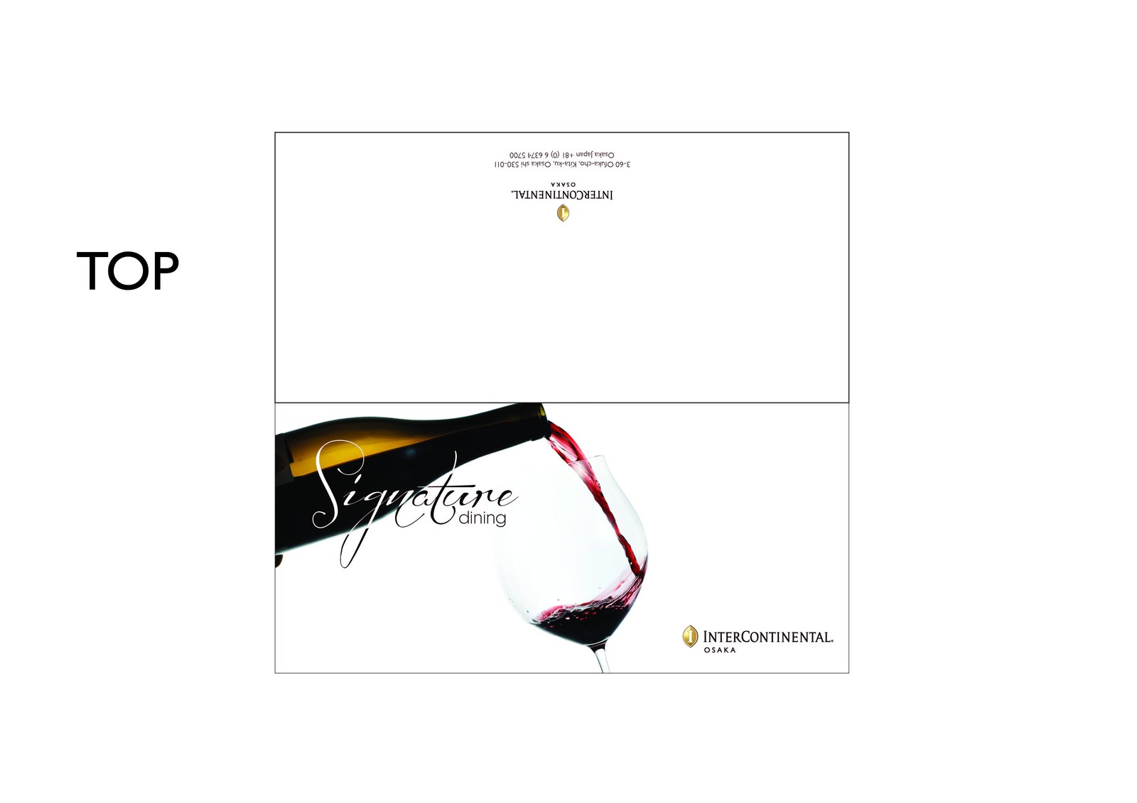 Production artwork for the InterContinental Osaka membership wallet