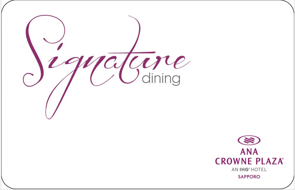 Signature Dining membership card for ANA Crowne Plaza Sapporo