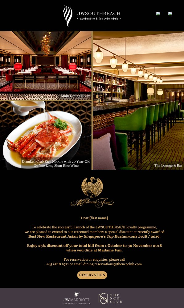 South Beach Lifestyle campaign email