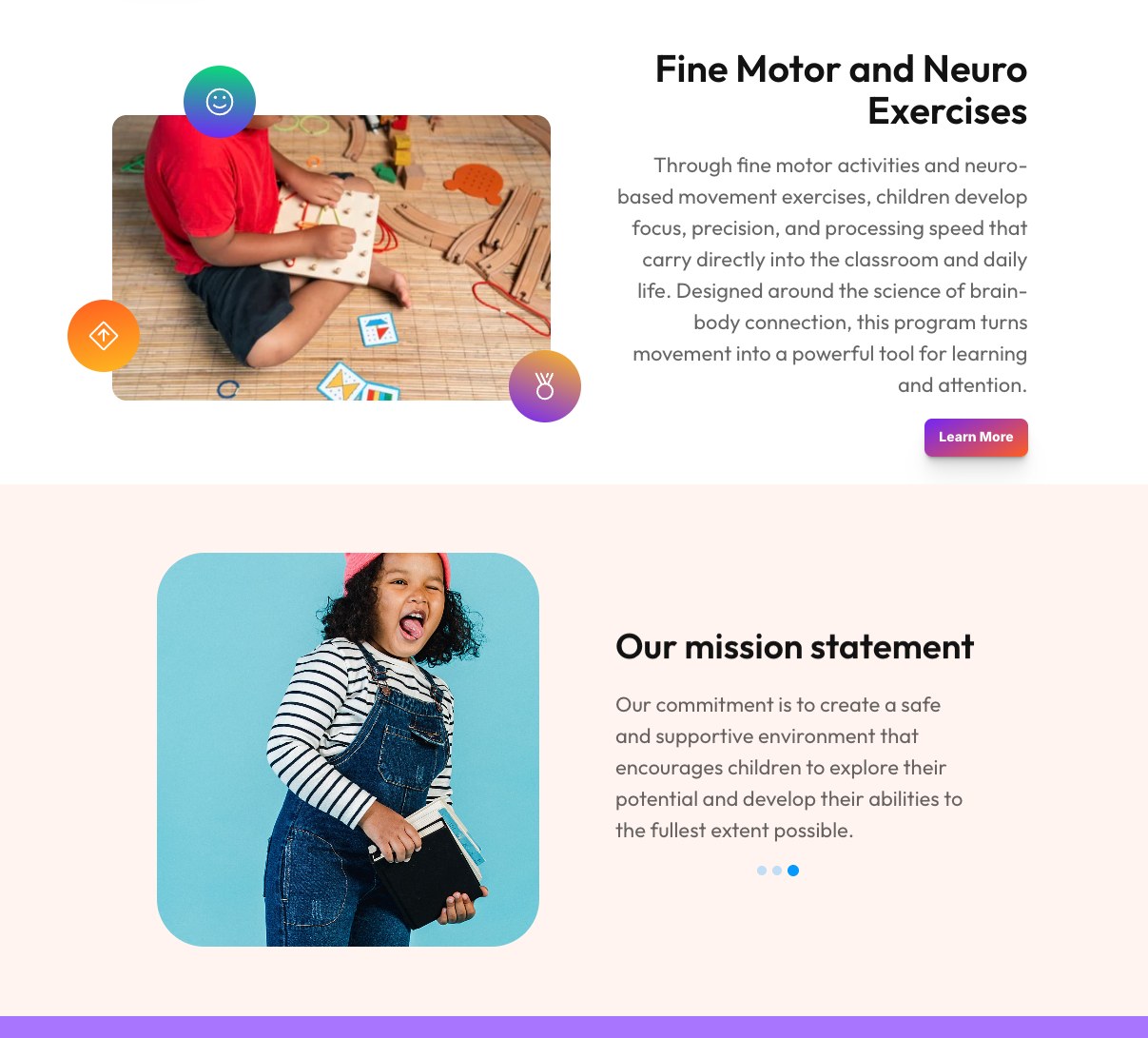 A programme page from the Special Inclusion website