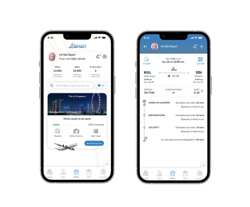 MYairports mobile application for Malaysia Airports