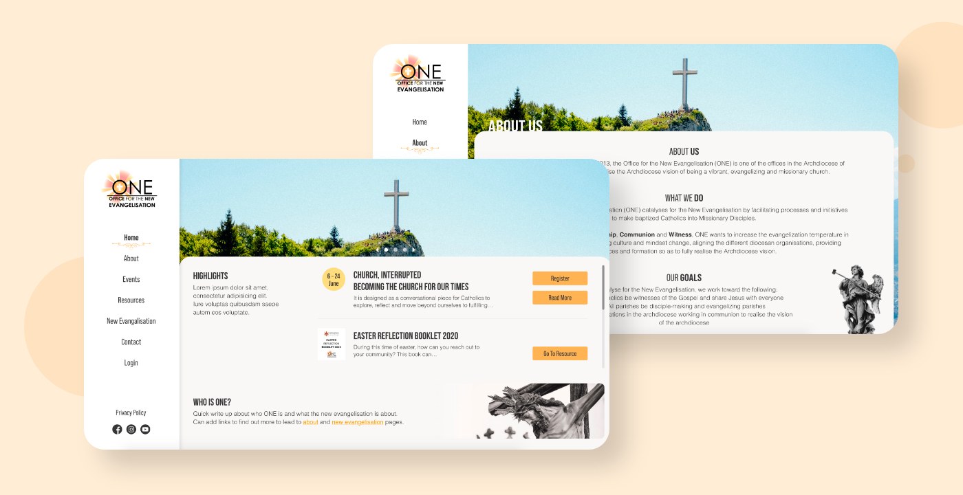 Office for the New Evangelisation Singapore website