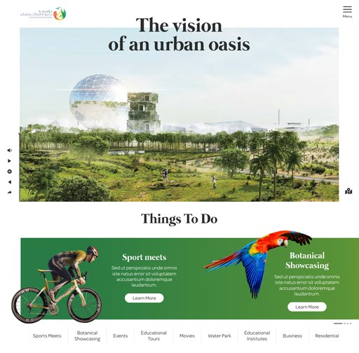 King Salman Park Foundation website home screen